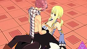 lucy natsu fairy tail hentai blowjob and cumshot