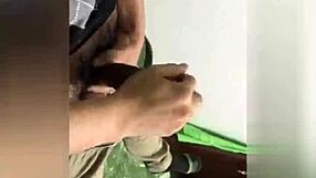 gay guy anchors pleasure through masturbation