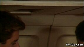 gay interracial threesome bareback on flight