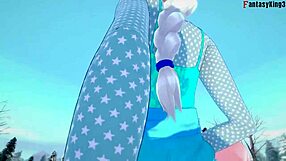 Elsa from Frozen Engages in Hard Sex in 3D Cartoon Fantasy