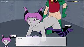 18Titans Ep26 - Raven and Jinx engage in wild cartoon hentai banging with intense moves