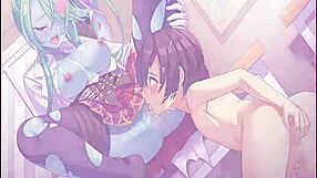 Rich Girl Gets Cunnilingus While Masturbating In Anime Hentai