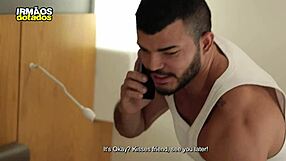 That slutty guy dives mouth first onto the big black cock