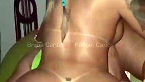 blonde ex-wife and sister-in-law sit on lucky guy during threesome, their big asses dominating