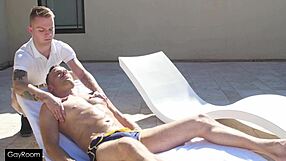 Trent slams his poolboy’s tight hole under scorching sun