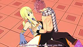 lucy natsu fairy tail hentai blowjob and cumshot