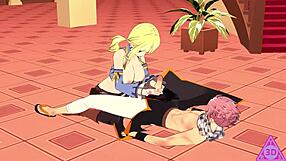 lucy natsu fairy tail hentai blowjob and cumshot