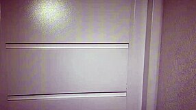 Latina gets hot watching delivery guy as she masturbates