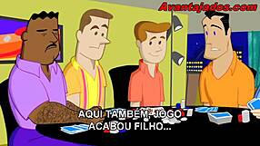 cartoon gay card game with brazilian flair, curious?