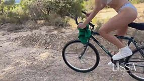Bike Ride in Forest Turns Into Skinny POV Pussy Play!