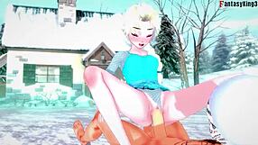 Elsa from Frozen Engages in Hard Sex in 3D Cartoon Fantasy