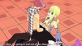 lucy natsu fairy tail hentai blowjob and cumshot