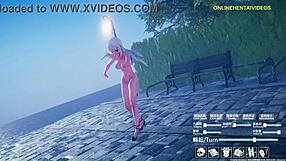 Cute anime girl dances innocently, then gets fucked in contrasting scenes.