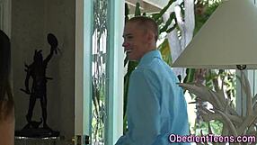 flat chested teen gets railed doggystyle