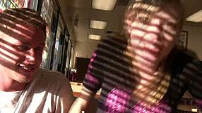 White Teen Blows Big Cocks Outdoors For Facial!