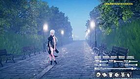 Cute anime girl dances innocently, then gets fucked in contrasting scenes.