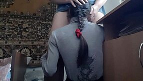 I Control Her Head for Faster Climax in Anime Lesbian Cunilingus Scene