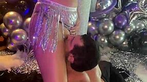 Public Blowjob For Bodybuilder At Birthday Party - Sara Blonde And Duncan Saint