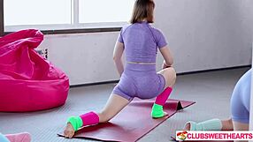 hey, peace or pleasure with this 18yo yoga group banging for clubsweethearts