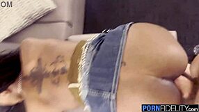 Pornfidelity ebony babe mounts white cock in steamy ride