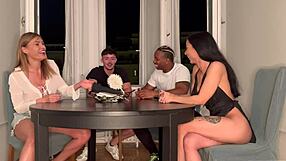 Insane! Board game with friends turns into wild group sex for all