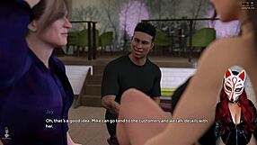 不倫妻がヘンタイゲーム中にフィッシュネットでストリップ