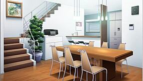 Anime game episode with wet elements