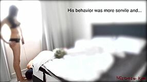 Mistress forces sub into femdom worship with feet domination