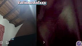 hot big ass model on videocall watches older lover masturbate