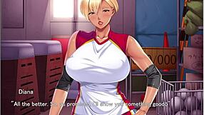 Anime game episode with wet elements