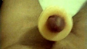 hey, this amateur tries huge toys in costume