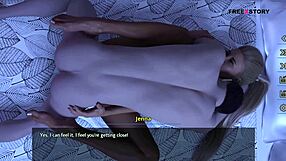 yo, watch jenna work alex with a handjob and foodjob before banging