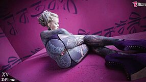 Goth punk hints at anal pleasures with finger and buttplug