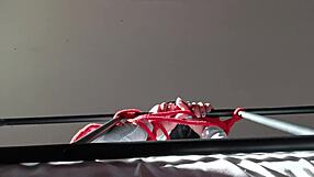 Bound Brunette MILF Takes Cock Down Throat With Spit!