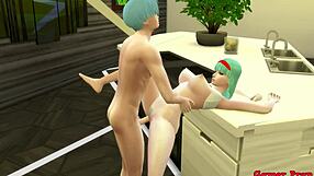 Vegeta Watches Bulma's Double Anal Ntr Video