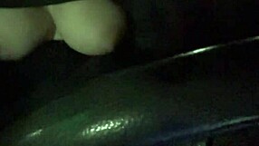 Artemisia Love flashes her big tits while driving