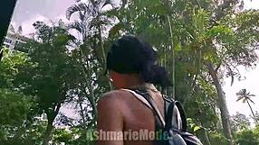 hey, hairy girl bouncing tits out of top in slutwear.