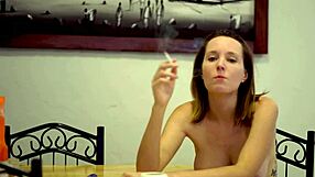 cheeky smoking session with the girl next door