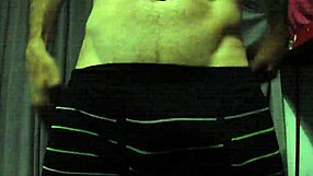 the mature man strokes his big cock and cums nicely