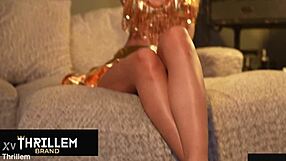 Cici Jaz performs softcore solo masturbation