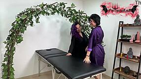 spa day with girlfriend massage and muff diving