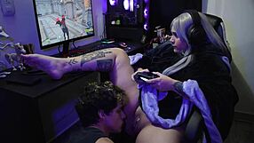 Goth Otaku Chick Screwed Hard While Gaming Fortnite