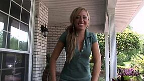 Why does this gorgeous blonde college girl reveal perfect bare tits?