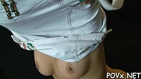 Shaved Pussy Endures Intense Pounding From Erected Cock in Rough POV