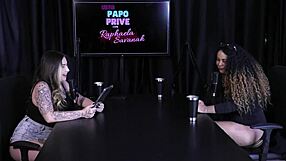 Morena charlottye discusses live demands. She strips and joins orgy on sheer red.