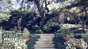 Annette White Teases in Bikini Before Revealing Naughty Nude Pussy Delight.