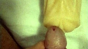 hey, this amateur tries huge toys in costume