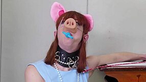 Degraded Slave Eats Dom's Ass