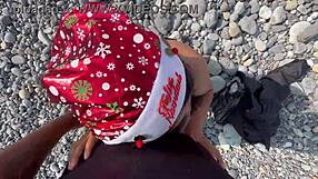 Valentina FUCKED me on the BEACH after the Christmas PARTY