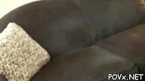 Shaved Pussy Endures Intense Pounding From Erected Cock in Rough POV